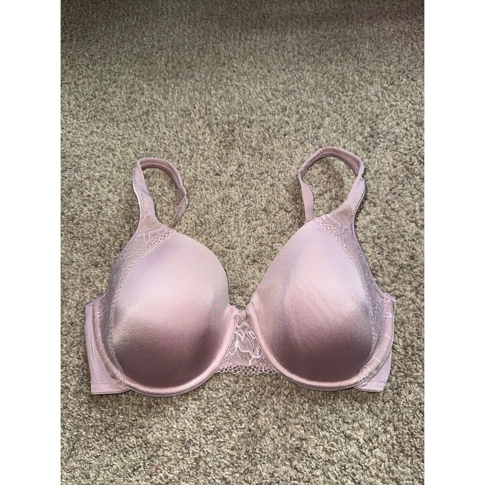 Bali - Lace Trim Underwire Bra - 36D, Pink